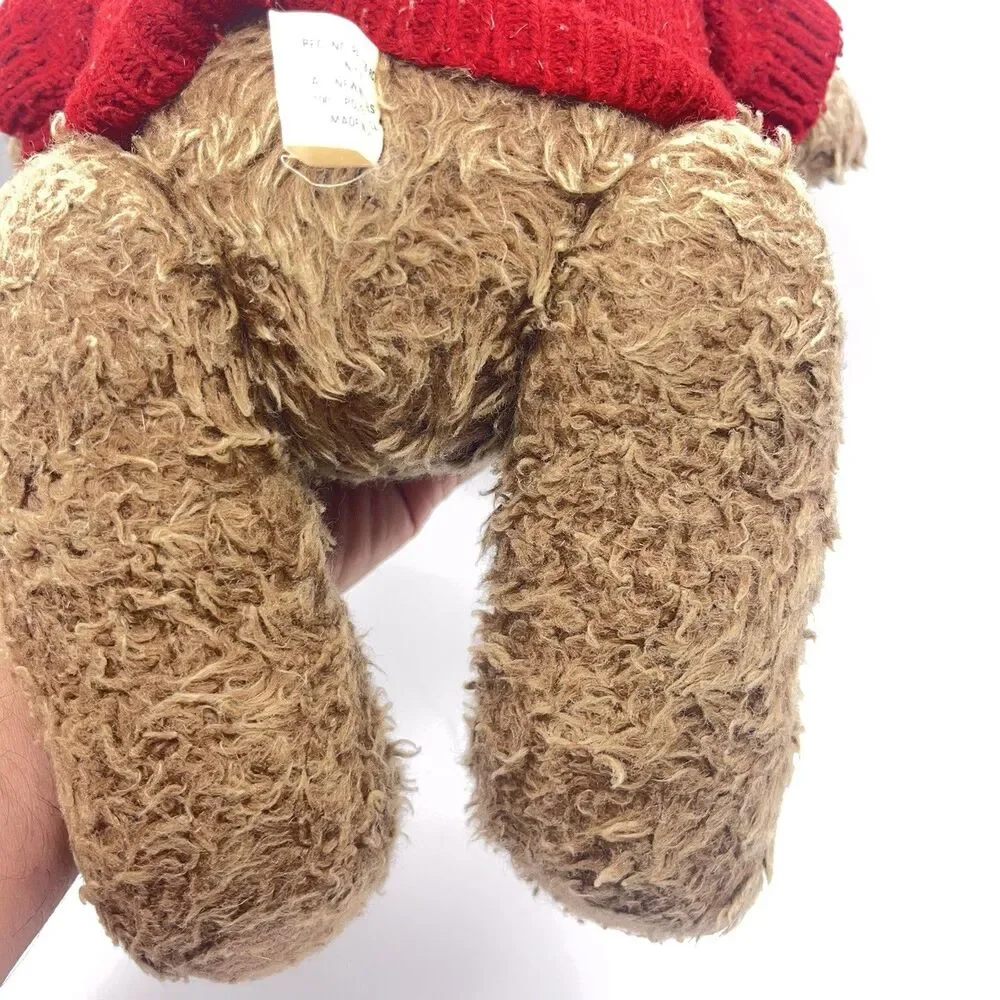 Vintage 1998 Ralph Lauren Polo Bear Plush Toy Red Snowflake Sweater Collectible